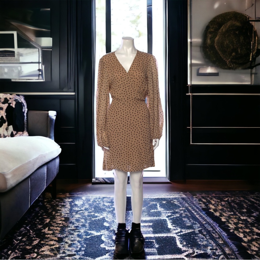 Ganni Wrap Dress, Animal Print, XL